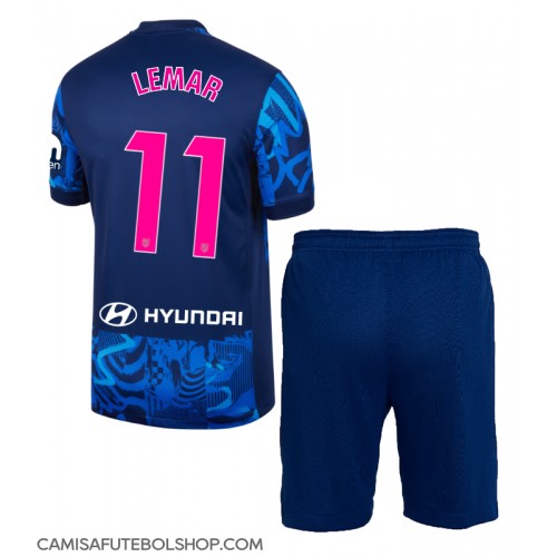 Camisa de time de futebol Atletico Madrid Thomas Lemar #11 Replicas 3º Equipamento Infantil 2024-25 Manga Curta (+ Calças curtas)